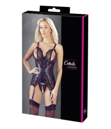 Bustier noir avec jarretelles amovibles - OR2632632BLK